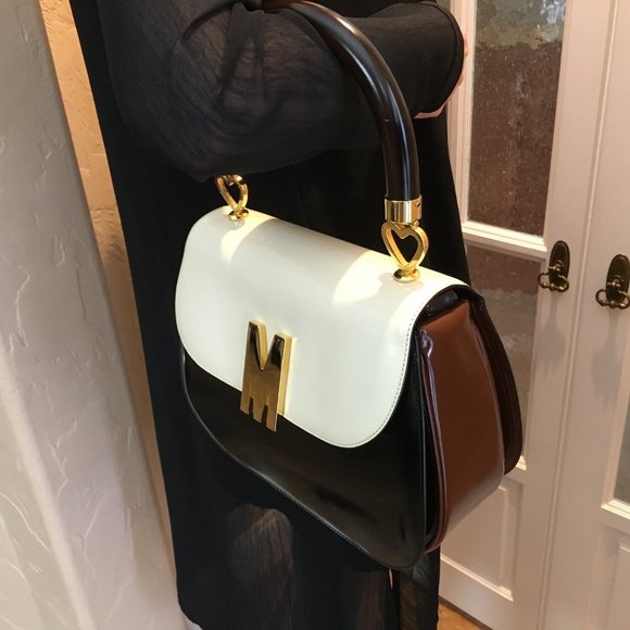 ❤️MOSCHINO❤️ Redwall Tricolor Polished Leather Bag - Picture 4 of 16